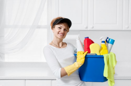 Deep cleaning a comfortable lounge sofa